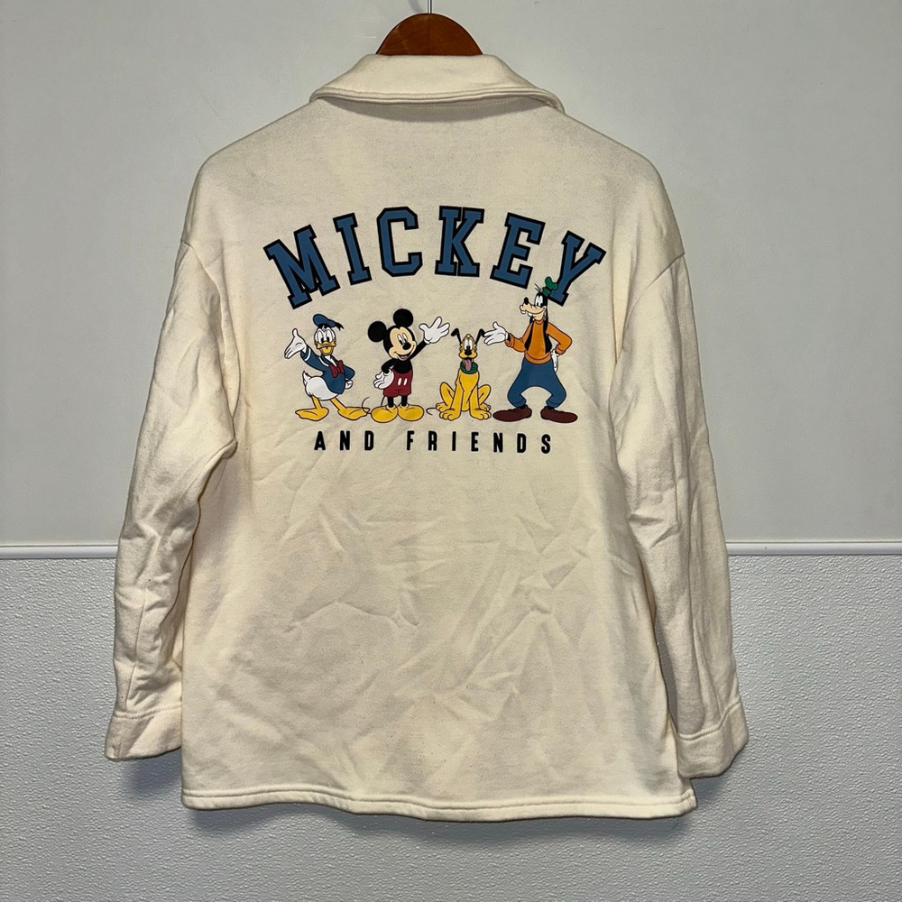 Women's Disney Mickey & Friends Cream Blue Utility Shacket XS - Picture 9 of 10